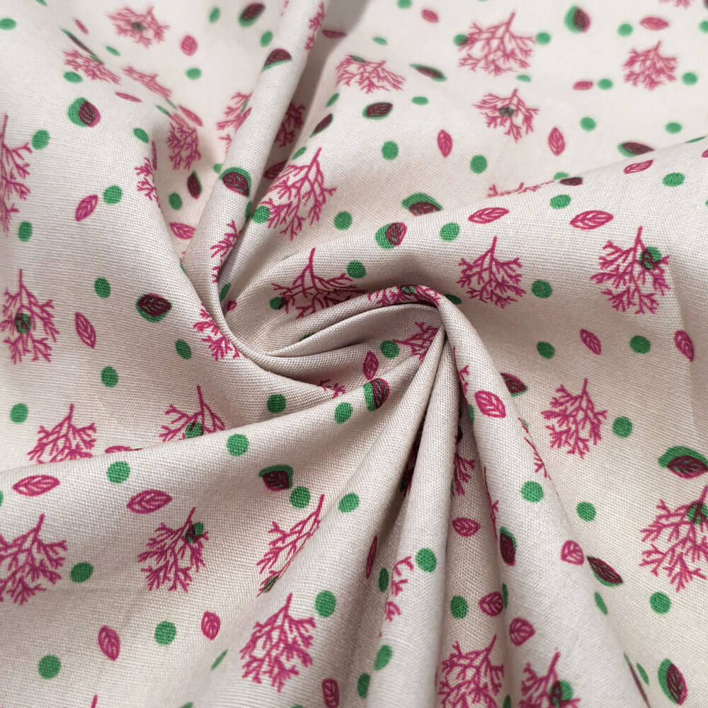 Cotton fabric - Pink Tree